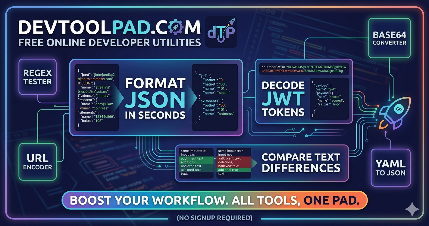 DevToolPad | 25+ Free Online Developer Tools